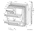 FRESH FOOD DOOR Diagram and Parts List for TBX18CIBRRCC  General Electric Refrigerator