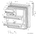 FRESH FOOD DOOR Diagram and Parts List for ERT2018DBRAA  General Electric Refrigerator