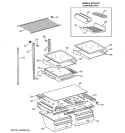 Part Location Diagram of WR17X3182 GE RAIL Vegetable PAN REAR