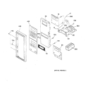 CONTROL PANEL Diagram and Parts List for JKP69BW2BB  General Electric Microwave Oven Combo