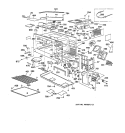 MICROWAVE BODY Diagram and Parts List for JKP69BW2BB  General Electric Microwave Oven Combo