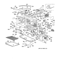 MICROWAVE BODY Diagram and Parts List for JKP69BY1BB  General Electric Microwave Oven Combo
