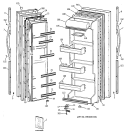 DOORS Diagram and Parts List for TFZ20JABKWW  General Electric Refrigerator