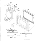 CONTROLS, DOOR & WIRING Diagram and Parts List for JE1160WC01  General Electric Microwave