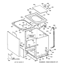 CABINET, COVER & FRONT PANEL Diagram and Parts List for WPSF4170W2AA  General Electric Washer