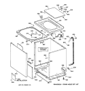 CABINET, COVER & FRONT PANEL Diagram and Parts List for WWSR4140W0WW  General Electric Washer