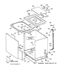 CABINET, COVER & FRONT PANEL Diagram and Parts List for WWSR4140W1WW  General Electric Washer