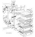 FRESH FOOD SECTION Diagram and Parts List for CSX22DRAWH  Hotpoint Refrigerator