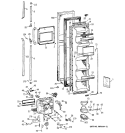 FREEZER DOOR Diagram and Parts List for TFHA24RRAAD  General Electric Refrigerator