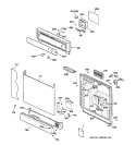 ESCUTCHEON & DOOR ASSEMBLY Diagram and Parts List for GSD2031F00WW  General Electric Dishwasher