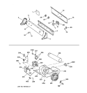 BACKSPLASH, BLOWER & MOTOR Diagram and Parts List for DS4500EA0WW  General Electric Dryer