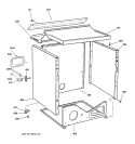 CABINET Diagram and Parts List for DX4500EA0WW  General Electric Dryer