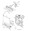 Part Location Diagram of WD34X10191 GE ESCUTCHEON