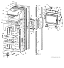 FRESH FOOD DOOR Diagram and Parts List for CSX27CKC  Hotpoint Refrigerator