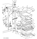 Part Location Diagram of WR13X0583 GE HINGE Assembly