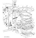 FRESH FOOD SECTION Diagram and Parts List for CSX27CLB  Hotpoint Refrigerator