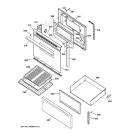 DOOR & DRAWER PARTS Diagram and Parts List for JBS23BC1AD  General Electric Range