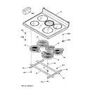 COOKTOP Diagram and Parts List for JBP70BC1AD  General Electric Range