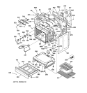 BODY & DRAWER PARTS Diagram and Parts List for JBP70BC1AD  General Electric Range