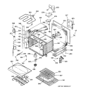 UPPER BODY PARTS Diagram and Parts List for JTP56WA3WW  General Electric Wall Oven