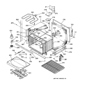 LOWER BODY Diagram and Parts List for JTP56WA3WW  General Electric Wall Oven