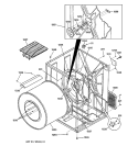 CABINET & DRUM Diagram and Parts List for DSXH43GV2WW  General Electric Dryer
