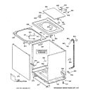 CABINET, COVER & FRONT PANEL Diagram and Parts List for WCSE3100A1WW  General Electric Washer