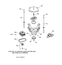 SUSPENSION, PUMP & DRIVE COMPONENTS Diagram and Parts List for WCSE3100A1WW  General Electric Washer