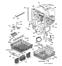 BODY PARTS Diagram and Parts List for ZBD4500D01SS  General Electric Dishwasher
