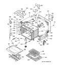 UPPER BODY PARTS Diagram and Parts List for ZET757WA3WW  General Electric Wall Oven