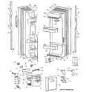DOORS Diagram and Parts List for MSK25ZRDAAA  General Electric Refrigerator