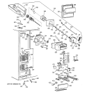 FREEZER SECTION Diagram and Parts List for MSK28DHDAAA  General Electric Refrigerator