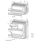 DOORS Diagram and Parts List for CTX14CYXKLWH  Hotpoint Refrigerator
