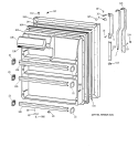 FRESH FOOD DOOR Diagram and Parts List for CTG18GABURWW  Hotpoint Refrigerator
