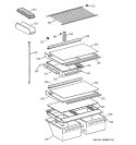 SHELF PARTS Diagram and Parts List for CTG18GABURWW  Hotpoint Refrigerator