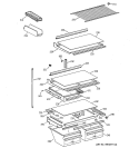 SHELF PARTS Diagram and Parts List for CTG21GABURWW  Hotpoint Refrigerator