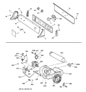 BACKSPLASH, BLOWER AND DRIVE ASSEMBLY Diagram and Parts List for NJSR453GW2AA  Hotpoint Dryer