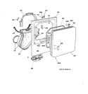 BACKSPLASH, BLOWER AND DRIVE ASSEMBLY Diagram and Parts List for NJSR453GW2AA  Hotpoint Dryer
