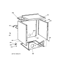 BACKSPLASH, BLOWER AND DRIVE ASSEMBLY Diagram and Parts List for NJSR453GW2AA  Hotpoint Dryer