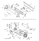 BACKSPLASH, BLOWER & DRIVE ASSEMBLY Diagram and Parts List for NBXR453EV2AA  Hotpoint Dryer
