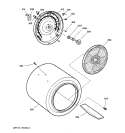 DRUM Diagram and Parts List for NJSR453EW2WW  Hotpoint Dryer