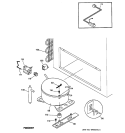 SYSTEM Diagram and Parts List for FCM25DAAWH  General Electric Freezer