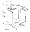 CABINET Diagram and Parts List for EED2000A0WW  General Electric Dryer