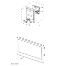 MICROWAVE CONTROL PANEL & DOOR Diagram and Parts List for JTP85WA3WW  General Electric Microwave Oven Combo