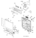 ESCUTCHEON & DOOR ASSEMBLY Diagram and Parts List for GSD3610F00AA  General Electric Dishwasher