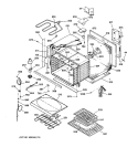 BODY PARTS Diagram and Parts List for JCTP18WA3WW  General Electric Wall Oven