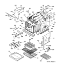 BODY PARTS Diagram and Parts List for JKP18BA3BB  General Electric Wall Oven