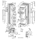 DOORS Diagram and Parts List for TFHB22RRABK  General Electric Refrigerator