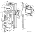 FRESH FOOD DOOR Diagram and Parts List for TFEA27FPAAD  General Electric Refrigerator