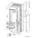 FRESH FOOD DOOR Diagram and Parts List for TFEW27RRAWH  General Electric Refrigerator